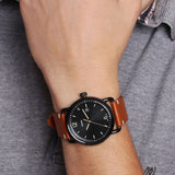 Fossil Commuter Three Hand Date Black Dial Brown Leather Strap Watch for Men - FS5276 Authentic Buy Shop Now