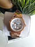 Michael Kors Dylan Rose Gold Rose Gold Steel Strap Watch for Women - MK5586 Authentic Buy Shop Now