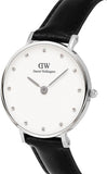 Daniel Wellington Classy Sheffield White Dial Black Leather Strap Watch For Women - DW00100080 Authentic Buy Shop Now
