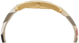 Burberry Pioneer Champagne Dial Haymarket Beige Leather Strap Watch for Women - BU9407 Authentic Buy Shop Now