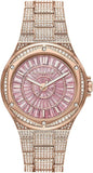 Michael Kors Lennox Three Hand Crystals Rose Gold Dial Rose Gold Steel Strap Watch For Women - MK6992 Authentic Buy Shop Now