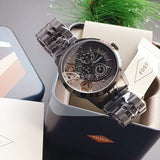 Fossil Townsman Mechanical Black Dial Black Steel Strap Watch for Men - ME1136 Authentic Buy Shop Now