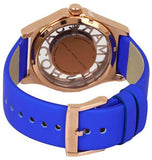 Marc Jacobs Henry Skeleton Blue Dial Blue Leather Strap Watch for Women - MBM1244 Authentic Buy Shop Now