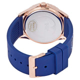 Guess Swirl Analog Quartz White Dial Blue Rubber Strap Watch for Women - W1096L4 Authentic Buy Shop Now