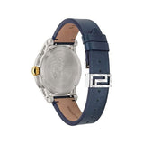Versace Viamond Quartz White Dial Blue Leather Strap Watch For Men - VEPO00120 Authentic Buy Shop Now