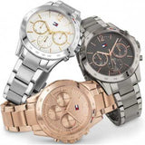 Tommy Hilfiger Haven Multifunction Chronograph White Dial Silver Steel Strap Watch For Women - 1782194 Authentic Buy Shop Now