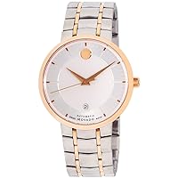 Movado 1881 Automatic Silver Dial Two Tone Steel Strap Watch For Men - 607063 Authentic Buy Shop Now