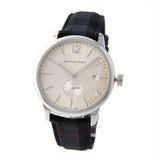 Burberry Classic Round Cream Dial Black Leather Strap Watch for Men - BU10008 Authentic Buy Shop Now