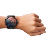 Diesel Mr Daddy 2.0 Chronograph Black Dial Black Steel Strap Watch For Men - DZ7395 Authentic Buy Shop Now