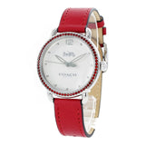 Coach Delancey White Dial Red Leather Strap Watch for Women - 14502878 Authentic Buy Shop Now