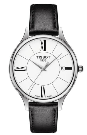 Tissot Bella Ora Round White Dial Black Leather Strap Watch For Women - T103.210.16.018.00 Authentic Buy Shop Now