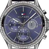 Tommy Hilfiger Ari Quartz Diamonds Blue Dial Blue Leather Strap Watch for Women - 1781979 Authentic Buy Shop Now