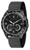 Maserati Traguardo Chronograph Black Dial Black Mesh Bracelet Watch For Men - R8873612031 Authentic Buy Shop Now