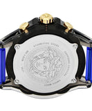 Versace Icon Active Chronograph Black Dial Blue Rubber Strap Watch For Men VEZ700521 Authentic Buy Shop Now