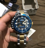 Fossil FB-01 Automatic Skeleton Blue Dial Two Tone Steel Strap Watch for Men - ME3191 Authentic Buy Shop Now