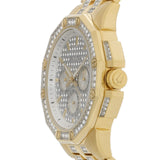 Bulova Crystal Collection Octova White Dial Gold Steel Strap Watch for Men - 98C126 Authentic Buy Shop Now
