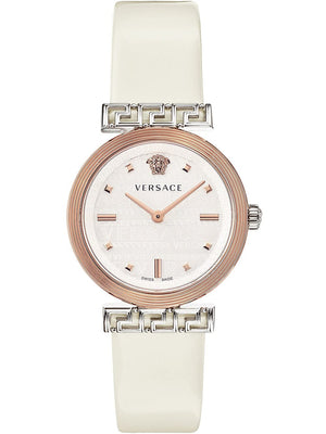 Versace Greca White Dial White Leather Strap Watch for Women - VELW00120 Authentic Buy Shop Now