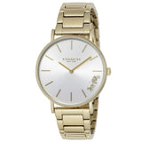 Coach Perry White Dial Gold Steel Strap Watch for Women - 14503345 Authentic Buy Shop Now