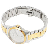 Gucci G Timeless Quartz Silver Dial Two Tone Steel Strap Watch For Women - YA126531 Authentic Buy Shop Now