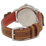 Coach Delancey White Dial Floral Brown Leather Strap Watch for Women - 14502761 Authentic Buy Shop Now