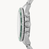 Fossil FB-03 Chronograph Green Dial Silver Steel Strap Watch for Men - FS5726 Authentic Buy Shop Now