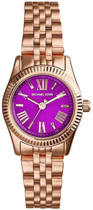 Michael Kors Lexington Quartz Pink Dial Rose Gold Steel Strap Watch For Women - MK3273 Authentic Buy Shop Now