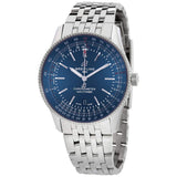 Breitling Navitimer Automatic 41mm Blue Dial Silver Steel Strap Watch for Men - A17326161C1A1 Authentic Buy Shop Now