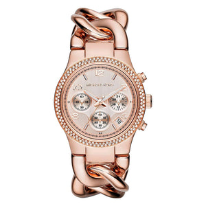 Michael Kors Runway Rose Gold Dial Rose Gold Steel Strap Watch for Women - MK3247 Authentic Buy Shop Now