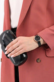 Emporio Armani Kappa Quartz Black Dial Black Leather Strap Watch For Women - AR11064 Authentic Buy Shop Now