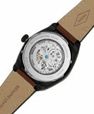 Fossil Everett Automatic Analog Black Dial Brown Leather Strap Watch for Men - ME3207 Authentic Buy Shop Now