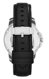 Fossil Grant Skeleton White Dial Black Leather Strap Watch for Men - ME3053 Authentic Buy Shop Now