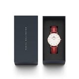 Daniel Wellington Classic Suffolk White Dial Brown Leather Strap Watch For Women - DW00100120 Authentic Buy Shop Now