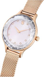 Swarovski Octea Nova Silver Dial Rose Gold Mesh Strap Watch for Women - 5650011 Authentic Buy Shop Now