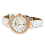 Tissot T Lady Flamingo Mother of Pearl White Dial White Leather Strap Watch For Women - T094.210.26.111.01 Authentic Buy Shop Now