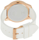 Guess Crush Crystals Gold Dial White Rubber Strap Watch for Women - W1223L3 Authentic Buy Shop Now