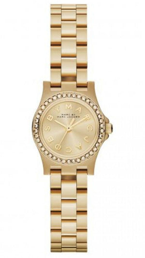 Marc Jacobs Henry Gold Dial Gold Steel Strap Watch for Women - MBM3277 Authentic Buy Shop Now