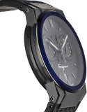 Salvatore Ferragamo Sapphire Chrono Black Dial Black Rubber Strap Watch for Men - SFME00621 Authentic Buy Shop Now