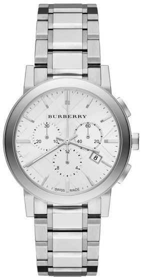 Burberry The City White Dial Silver Steel Strap Watch for Men - BU9750 Authentic Buy Shop Now