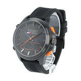 Tommy Hilfiger Jeans Analog Black Dial Black Silicone Strap Watch For Men - 1791763 Authentic Buy Shop Now