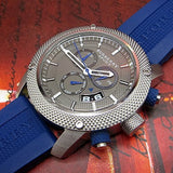 Burberry Sports Chronograph Black Dial Blue Rubber Strap Watch for Men - BU7714 Authentic Buy Shop Now