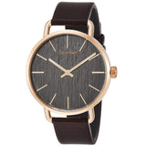 Calvin Klein Even Grey Dial Brown Leather Strap Watch for Women - K7B216G3 Authentic Buy Shop Now
