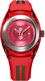 Gucci Sync Quartz Red Dial Red Rubber Strap Watch For Women - YA137303 Authentic Buy Shop Now