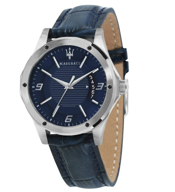Maserati Circuito Blue Dial Blue Leather Strap Watch For Men - R8851127003 Authentic Buy Shop Now
