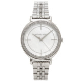 Michael Kors Cinthia White Mother of Pearl Dial Silver Steel Strap Watch for Women for Women - MK3641 Authentic Buy Shop Now