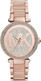 Michael Kors Parker Pink Dial Pink Steel Strap Watch for Women - MK6176 Authentic Buy Shop Now