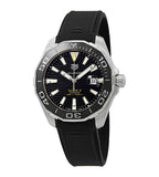 Tag Heuer Aquaracer Calibre 5 Automatic Black Dial Black Rubber Strap Watch for Men - WAY201A.FT6142 Authentic Buy Shop Now