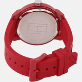 Tommy Hilfiger Denim Quartz Red Dial Red Rubber Strap Watch for Men - 1791480 Authentic Buy Shop Now