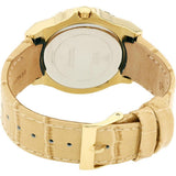 Guess Limelight Quartz Silver Dial Golden Leather Strap Watch For Women - W0775L2 Authentic Buy Shop Now