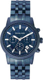 Michael Kors Hutton Chronograph Blue Dial Blue Steel Strap Watch For Men - MK9088 Authentic Buy Shop Now