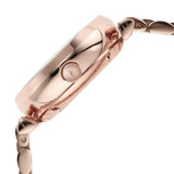 Emporio Armani Meccanico Crystals Black Dial Rose Gold Steel Strap Watch For Women - AR60043 Authentic Buy Shop Now